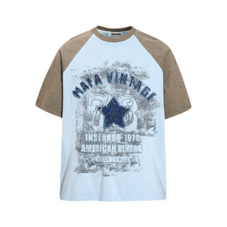 Star Letter Embroidery Short Sleeve Shirt 5