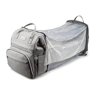 Foldable Baby Bed & Mommy Bag with Sunshade, Large Capacity 4