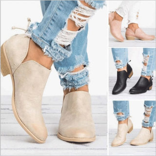 Women's Slip-On Platform Ankle Boots for Winter 4