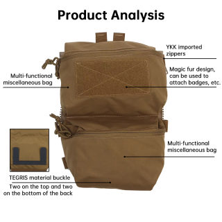 Tactical gear — tactical back panel, double general purpose pouch for FCPC V5 5