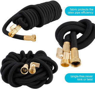 Expandable Magic Garden Hose | Flexible Water Hose with Spray Gun, 25-100ft 2