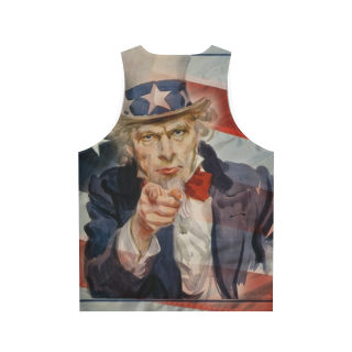 Uncle Sam Pointing Tank Top | Patriotic USA Flag Graphic 3