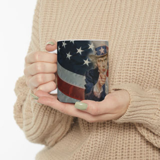 Uncle Sam Pointing Mug | American Flag Ceramic Mug 16