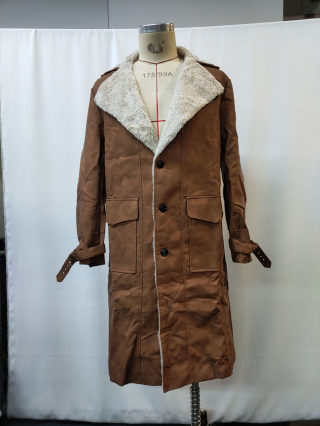 Vintage Brown Suede Coat for Men | Long Autumn/Winter Jacket 2