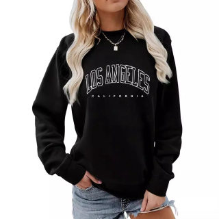 Round Neck Letter Print Hoodie | Mid-Length Lantern Sleeve 4