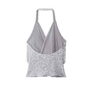 Spicy Girl Pleated Bead Halter Neck Top 2
