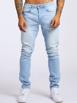 High-Waist Skinny Jeans for Men | Black Slim Fit Sporty Denim Trousers 6