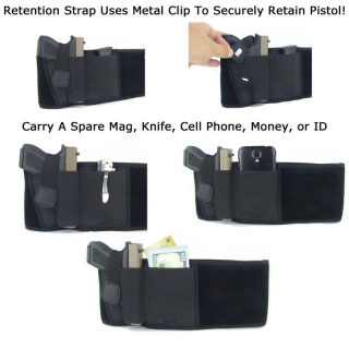 Tactical Pistol Holster | Military Hidden Wide Belt with Phone Pouch 3
