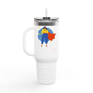 Super Mom comic burst insulated travel mug 25