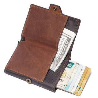Men's Leather Card Holder | European Style Cowhide Coin Purse 4