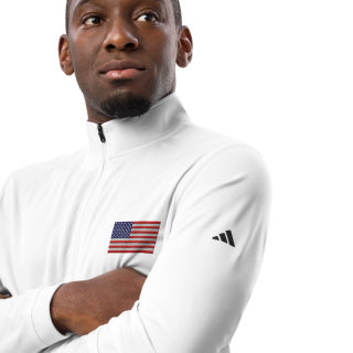 Quarter Zip Pullover "USA Flag" 12