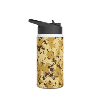 Pink Digital Camo Stainless Steel Water Bottle | Insulated Bottle 3
