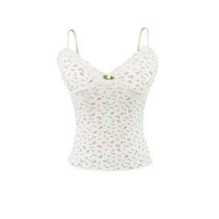 V-Neck Floral Lace Camisole | Summer Ruffled Bodycon Top 3