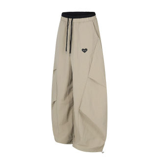 Striped Cargo Pants with Drawstring and Cuffed Hem 2