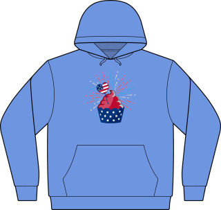 Patriotic cupcake with sparkler hoodie 5