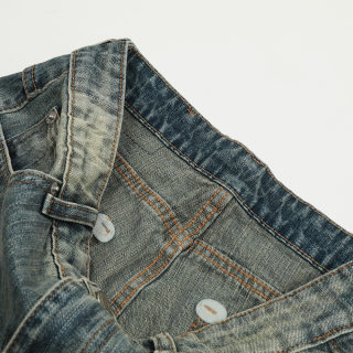 Vintage Washed Gradient Denim Pants 3