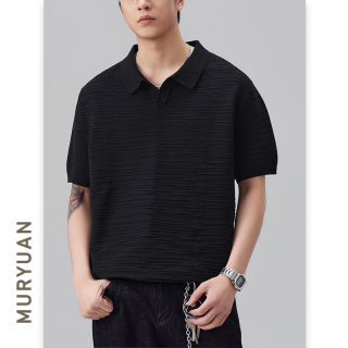 Embroidered Turn-Down Collar Polo Shirt for Men | Japanese Fresh Style 4