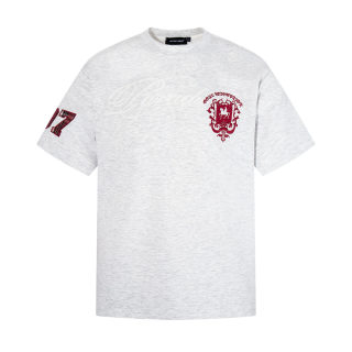 Emblem Embroidered Letter Short Sleeve T-Shirt