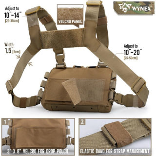 1000D Tactical Airsoft Bag | Molle Vest & Chest Bag Camping Pack 2