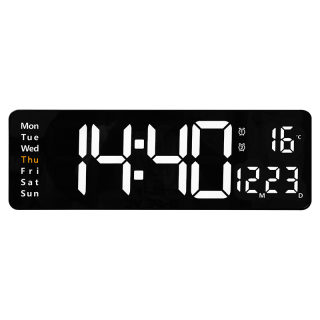 16-Inch Nordic-Style Digital LED Wall Clock 2