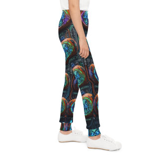 Neon Skull Pumpkin Kids Joggers 7