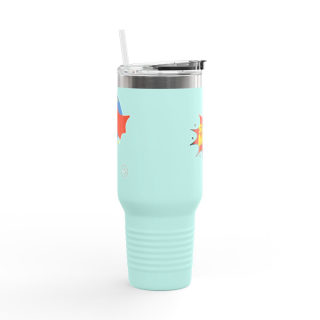 Super Mom comic burst insulated travel mug 6