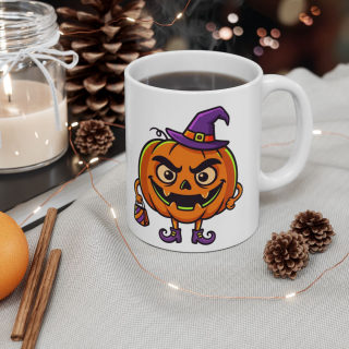 Trick or Treat Pumpkin Candy Mug | Halloween Ceramic Coffee Cup 11