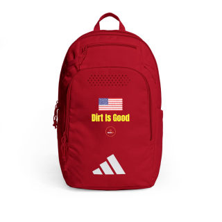American flag 'dirt is good' embroidery backpack 2