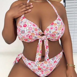 Plus Size Floral bikini set 2