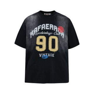 Spray Paint Distressed Embroidery T-Shirt 2