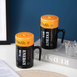 Battery-Shaped 3D Ceramic Novelty Mug | Coffee Mug, Microwave Safe 4
