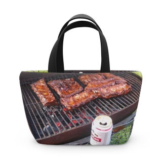 Grilled Ribs Lunch Bag | BBQ Pit Barbecue Design 2