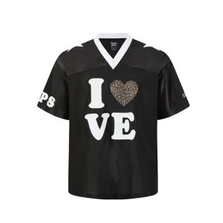 Leopard Print Contrast Mesh Short Sleeve Shirt | American Vintage Pullover 3