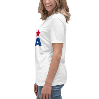 Women's Relaxed T-Shirt «USA» 8