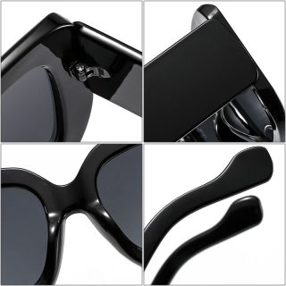 Large-Frame Thick-Temple Fashion Sunglasses 5