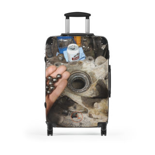 Mechanic Ball Bearing Close-Up Suitcase | Industrial Workshop Travel Luggage 2