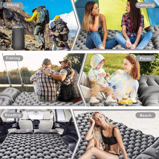 Camping sleeping pad — ultralight inflatable sleeping pad with pillow, 1-2 person 5