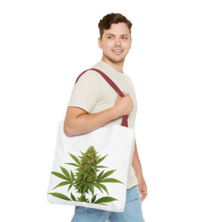Cannabis Bud Illustration Tote | Botanical Cannabis Plant Tote 36