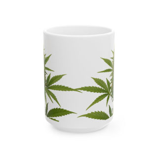 Cannabis Leaf Pattern Mug | Ceramic Coffee Cup 2