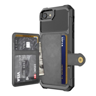 PU Leather Wallet Case with Car Magnet for iPhone 2
