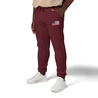 American flag embroidered sweatpants 63