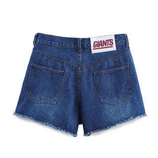Women's High-Waisted Decorative Denim Shorts 2