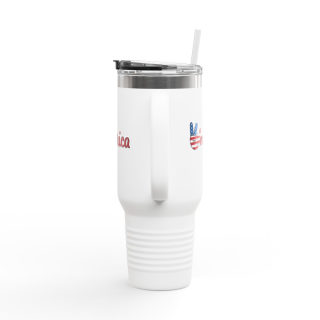 'Merica Peace Hand travel mug, 40oz insulated tumbler 18
