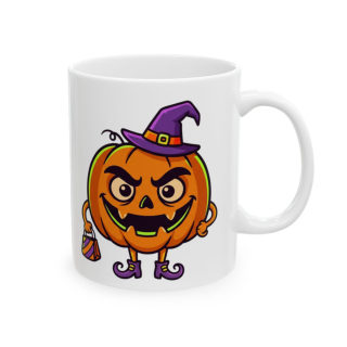 Trick or Treat Pumpkin Candy Mug | Halloween Ceramic Coffee Cup 9