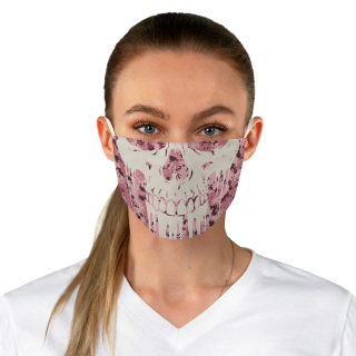 Dripping Skull Mask — Pink Grunge