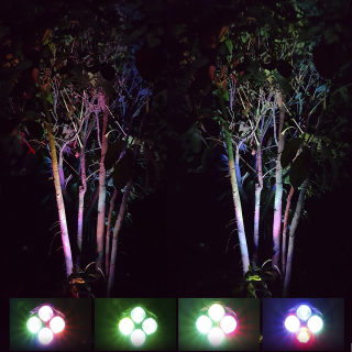 Solar 4-LED Garden Landscape Spike Light 4