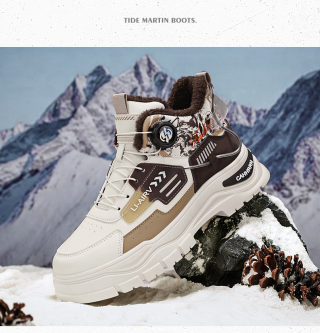 Men's Martin Boots | Fleece-Lined Waterproof Anti-Slip High-Top Work Boots 5