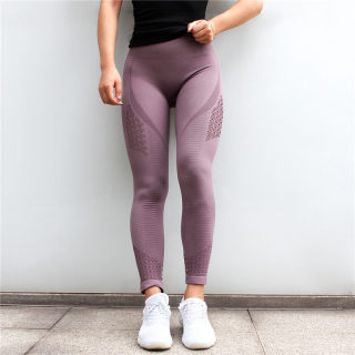 Diqian Super-Stretchy Tummy-Control Yoga Pants, Purple 3