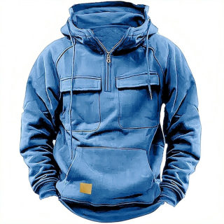 Men's Autumn/Winter Hooded Youth Hoodie | Workwear Solid Color Casual