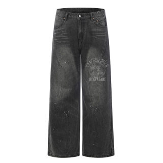 Distressed Denim Pants | Black